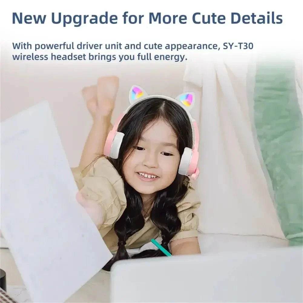 Headphones Cute Cat Ears with LED Flashing - Loja Manuel Coelho