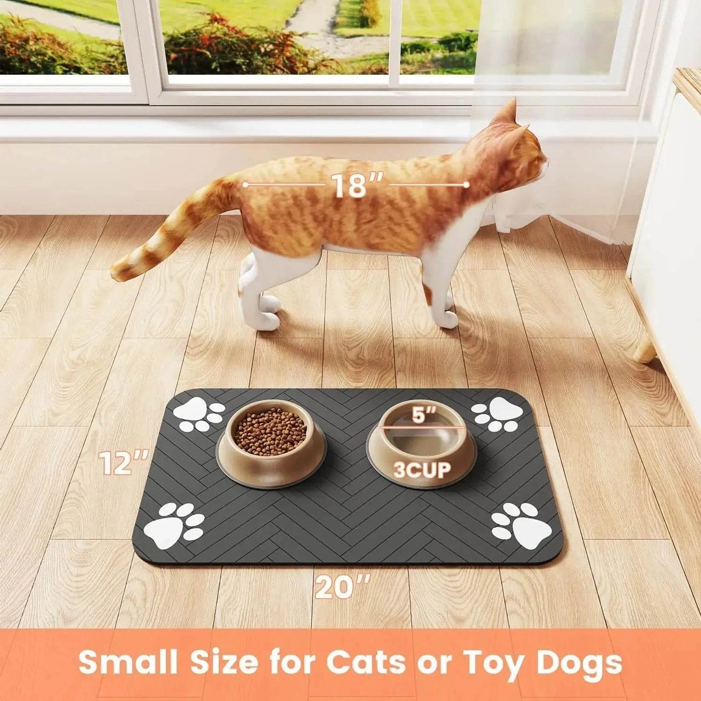Dog Cat Food Mat - Durable Feeding Mats - Loja Manuel Coelho