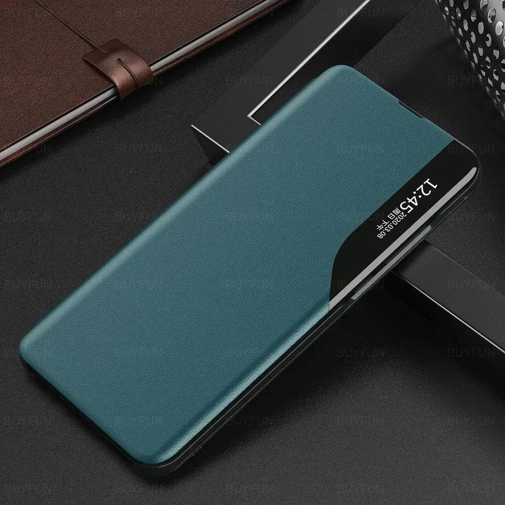 Half-window Holster Mobile Phone Case Side Display Dormancy Flip Cover - Loja Manuel Coelho