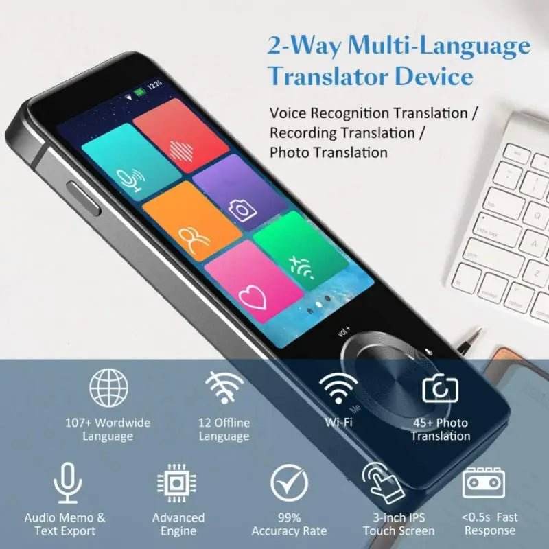 M9 Language Translator Device - 107 Languages Supported - Loja Manuel Coelho