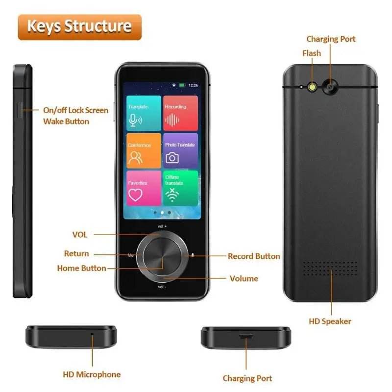 M9 Language Translator Device - 107 Languages Supported - Loja Manuel Coelho