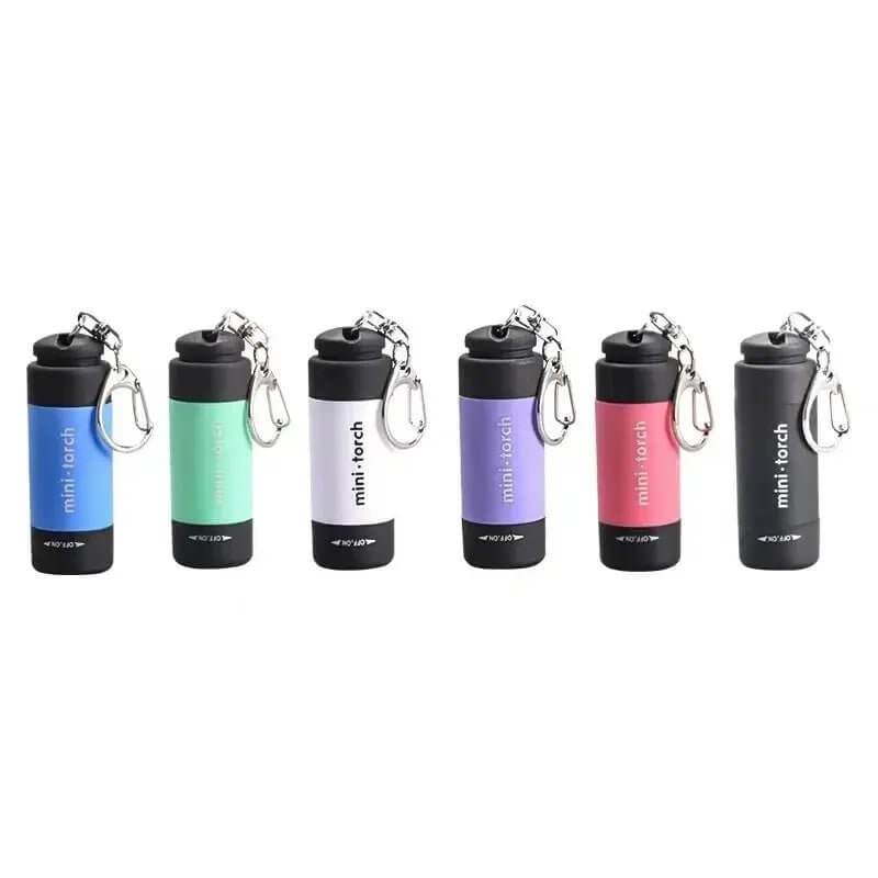 USB Rechargeable LED Pocket Flashlight Keychain Mini Torch - Loja Manuel Coelho