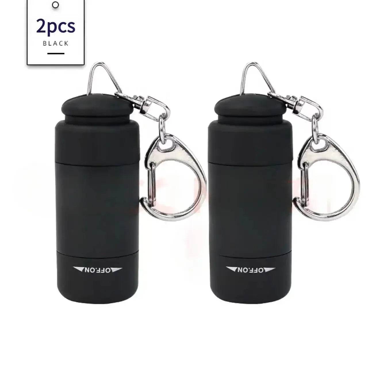 USB Rechargeable LED Pocket Flashlight Keychain Mini Torch - Loja Manuel Coelho