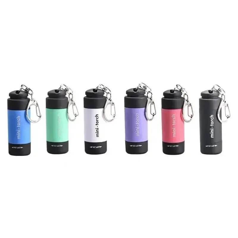 USB Rechargeable LED Pocket Flashlight Keychain Mini Torch - Loja Manuel Coelho