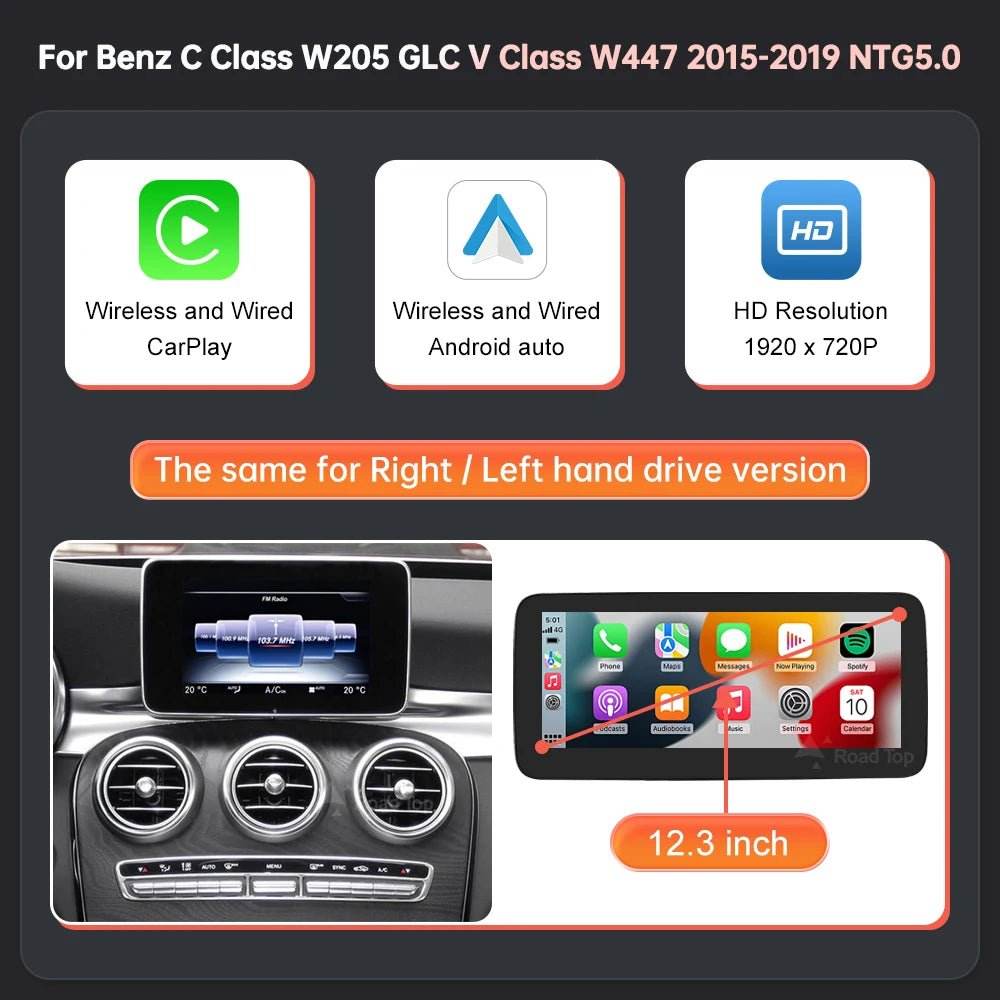 Wireless CarPlay & Android Auto for Mercedes-Benz W205 W176 - Loja Manuel Coelho