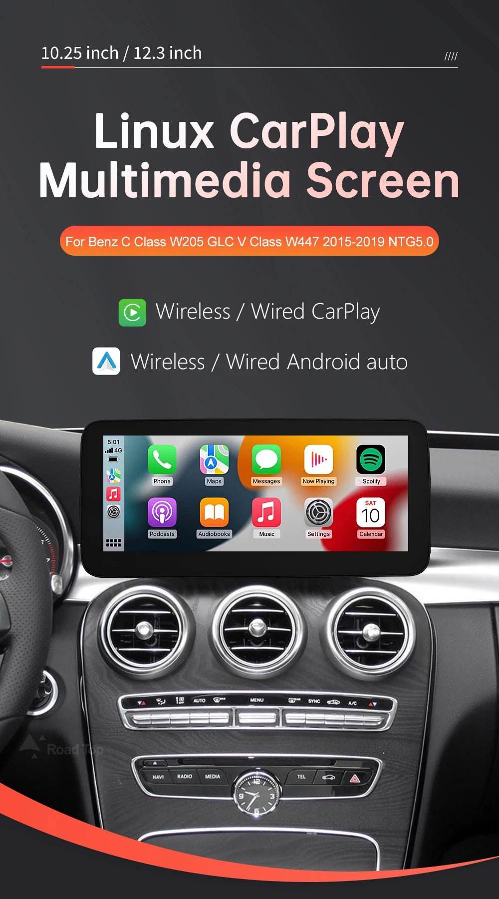 Wireless CarPlay & Android Auto for Mercedes-Benz W205 W176 - Loja Manuel Coelho