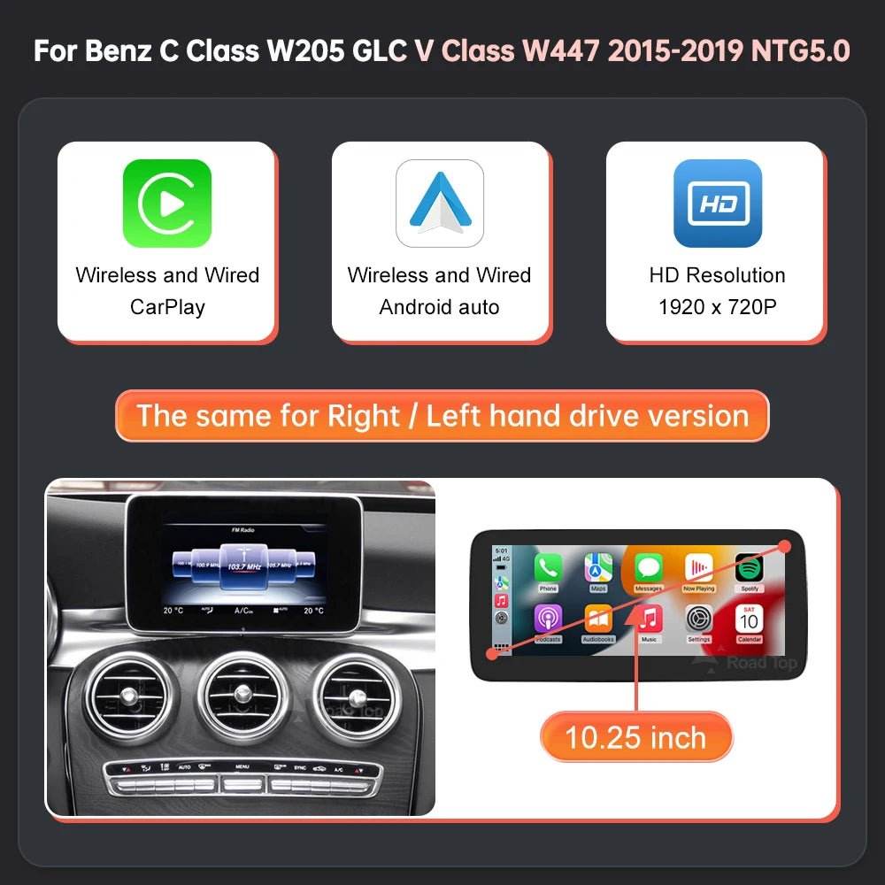 Wireless CarPlay & Android Auto for Mercedes-Benz W205 W176 - Loja Manuel Coelho