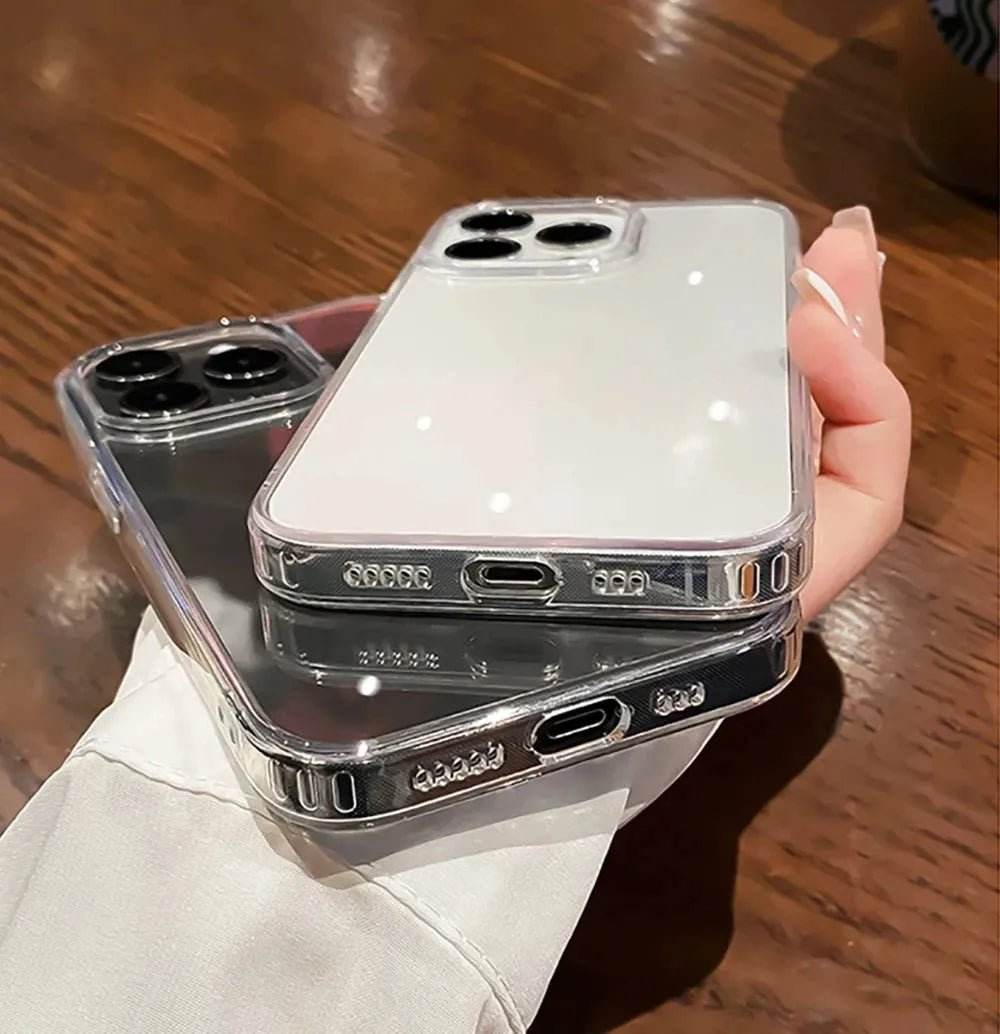 Luxury Transparent Soft Phone Cases iPhone16 15 14 13 12 11 - Loja Manuel Coelho
