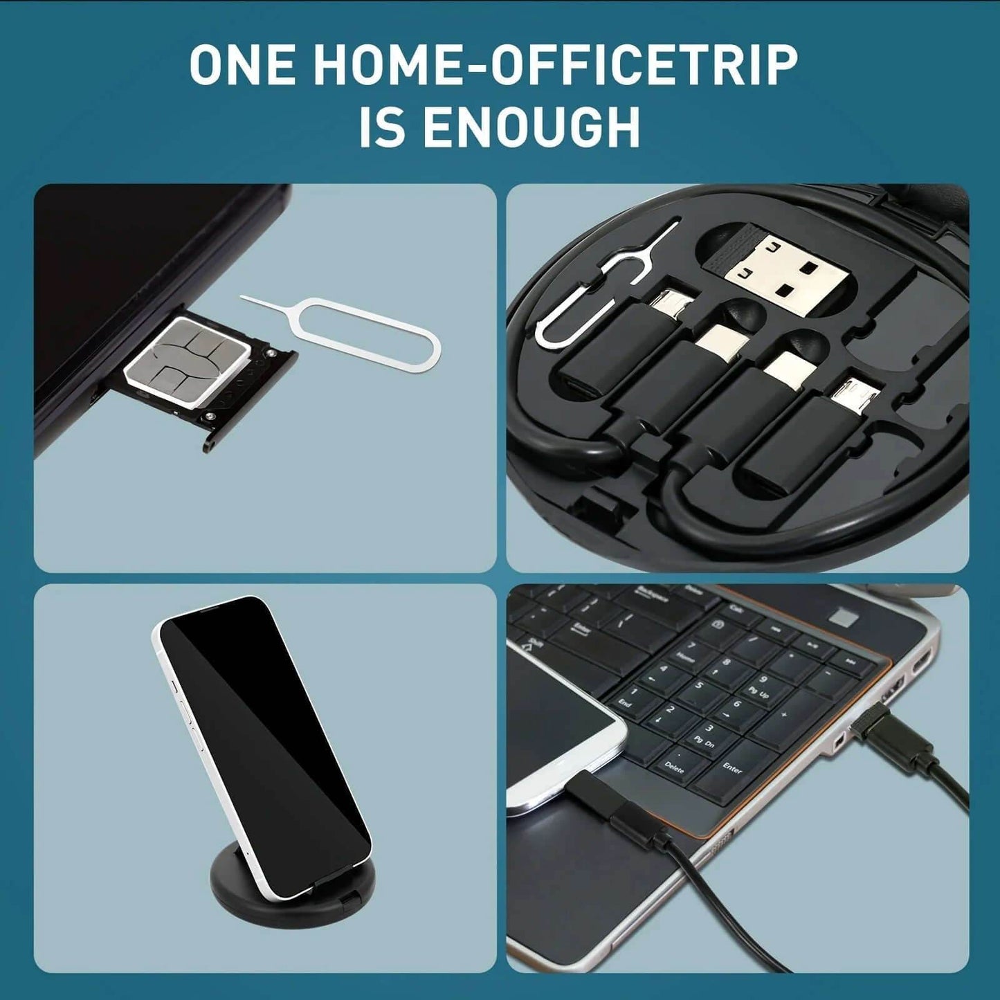 60W Multi USB Type C Charging Adapter Cable Kit - Loja Manuel Coelho