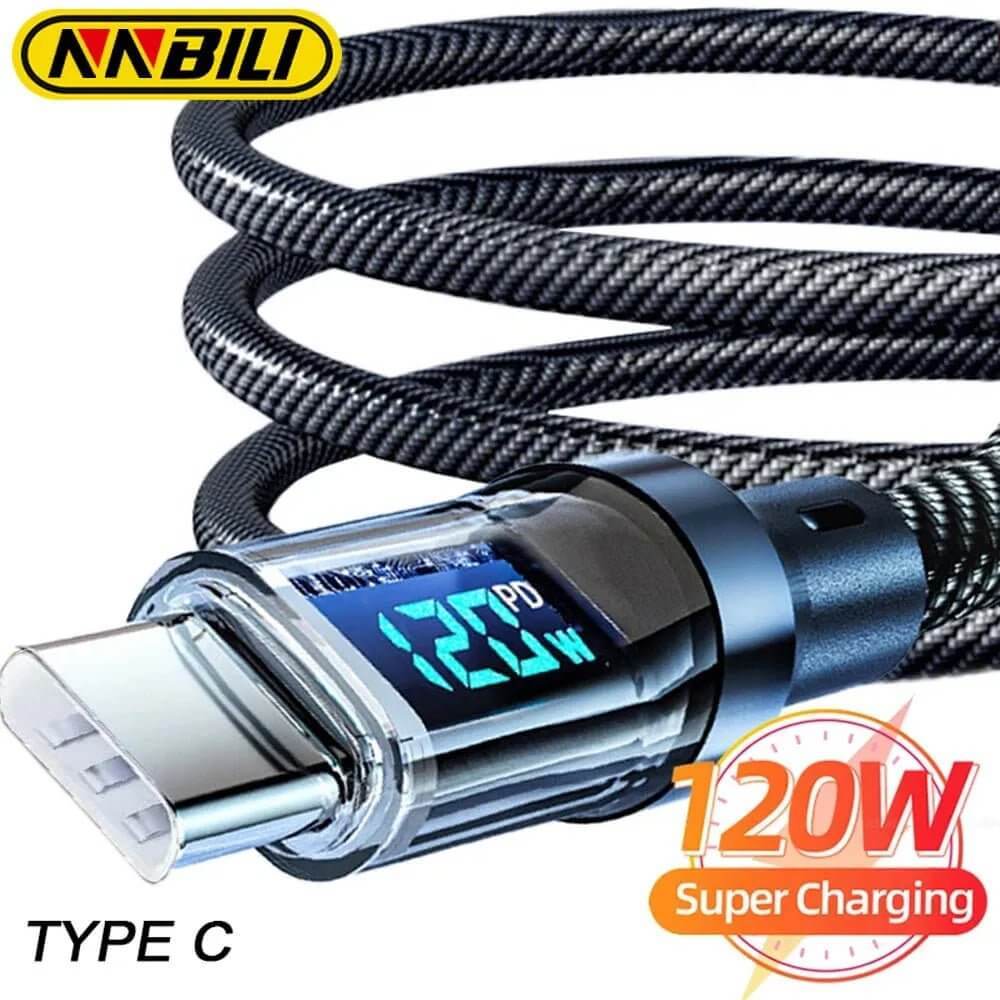 Type C to C Super Fast Charging Cab le NNBILI 120W - Loja Manuel Coelho
