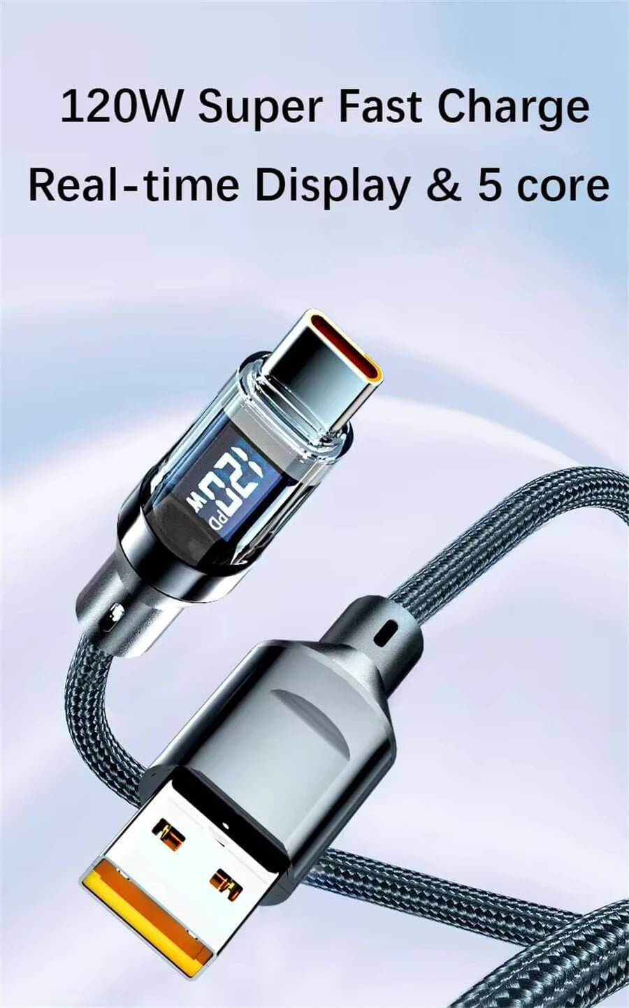 Type C to C Super Fast Charging Cab le NNBILI 120W - Loja Manuel Coelho
