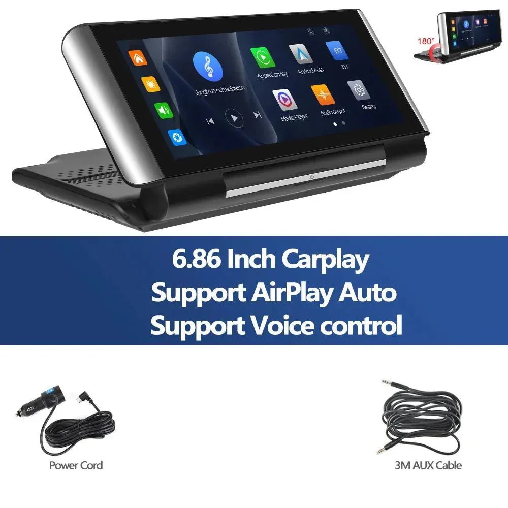 Podofo 6.86"Car Monitor Carplay Android Auto Screen Portable | Loja Manuel Coelho