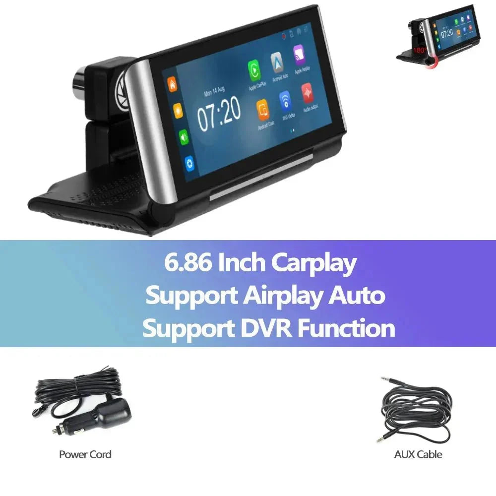 Podofo 6.86"Car Monitor Carplay Android Auto Screen Portable | Loja Manuel Coelho