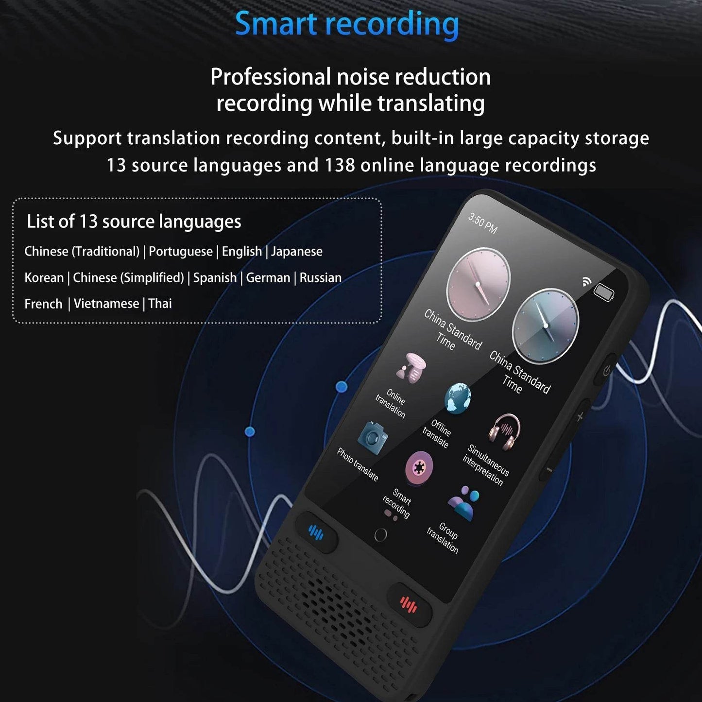 Portable Language Translator Device S85 - 138 Languages - Loja Manuel Coelho