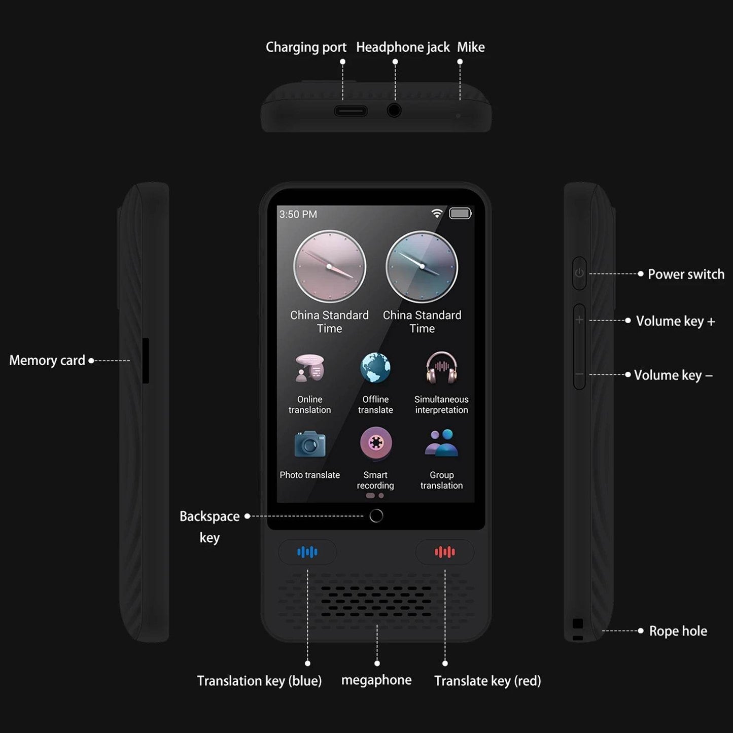 Portable Language Translator Device S85 - 138 Languages - Loja Manuel Coelho