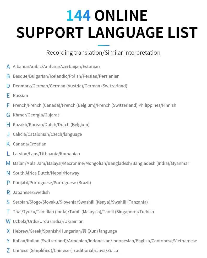 S85 Voice Portable Translator - 138 Languages - Loja Manuel Coelho