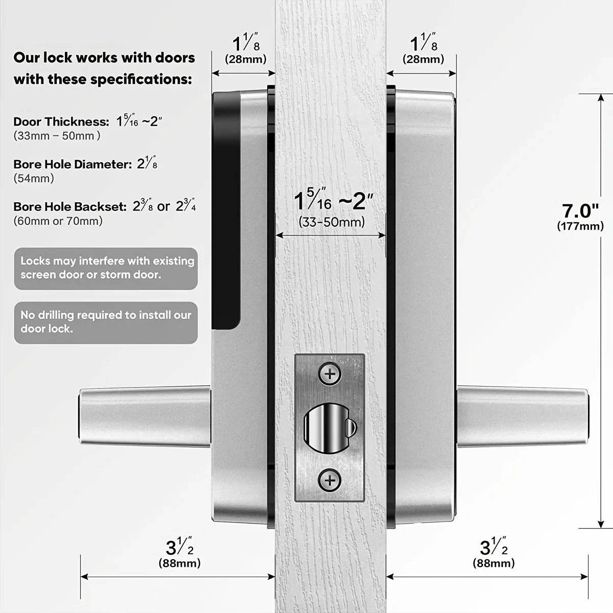 Smart Fingerprint Door Lock - App Remote Control - Loja Manuel Coelho