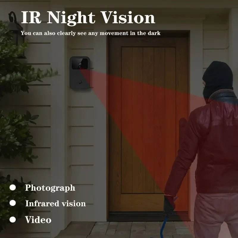 Smart Home Wireless Video Doorbell with 2-Way Audio - Loja Manuel Coelho