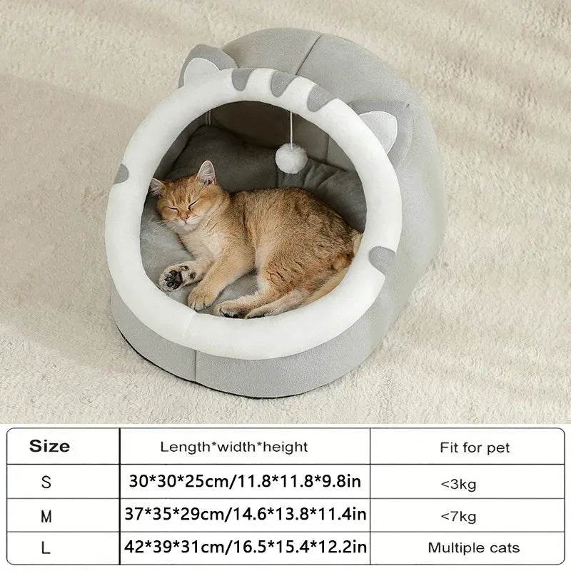 Super Cat Bed Warm Pet House Kitten Cave Cushion House Warm - Loja Manuel Coelho