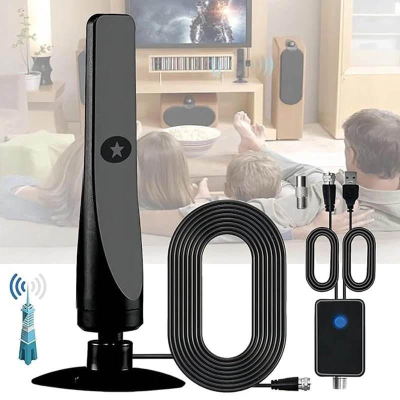 High Gain TV Antenna Signal Booster with Suction Cup - Loja Manuel Coelho