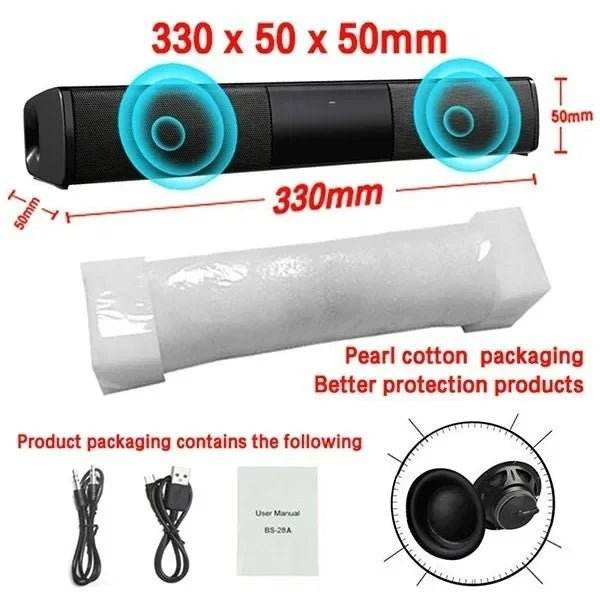 Bluetooth Sound Bar for Home Theater | 3 Channel Speakers - Loja Manuel Coelho