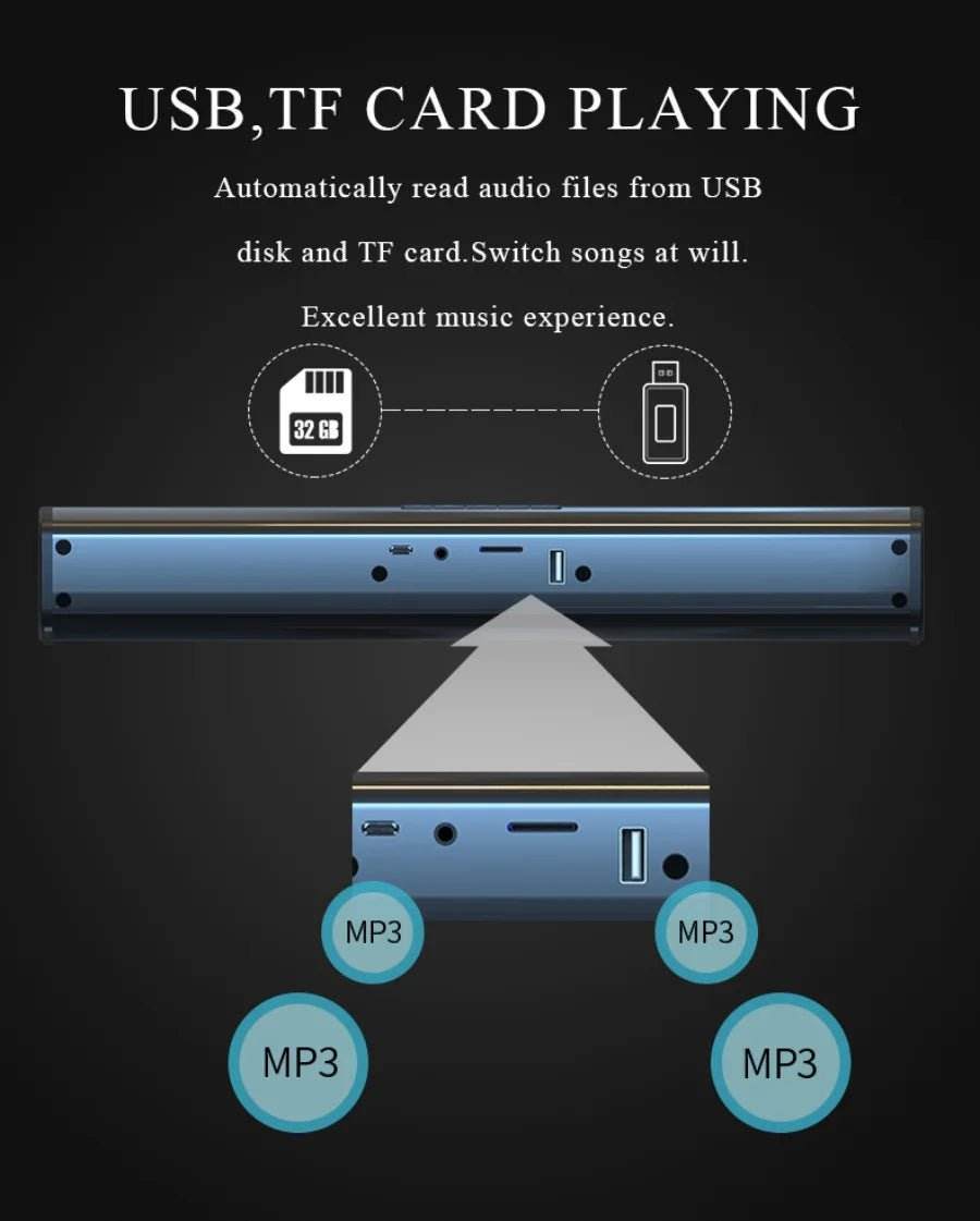 Bluetooth Sound Bar for Home Theater | 3 Channel Speakers - Loja Manuel Coelho