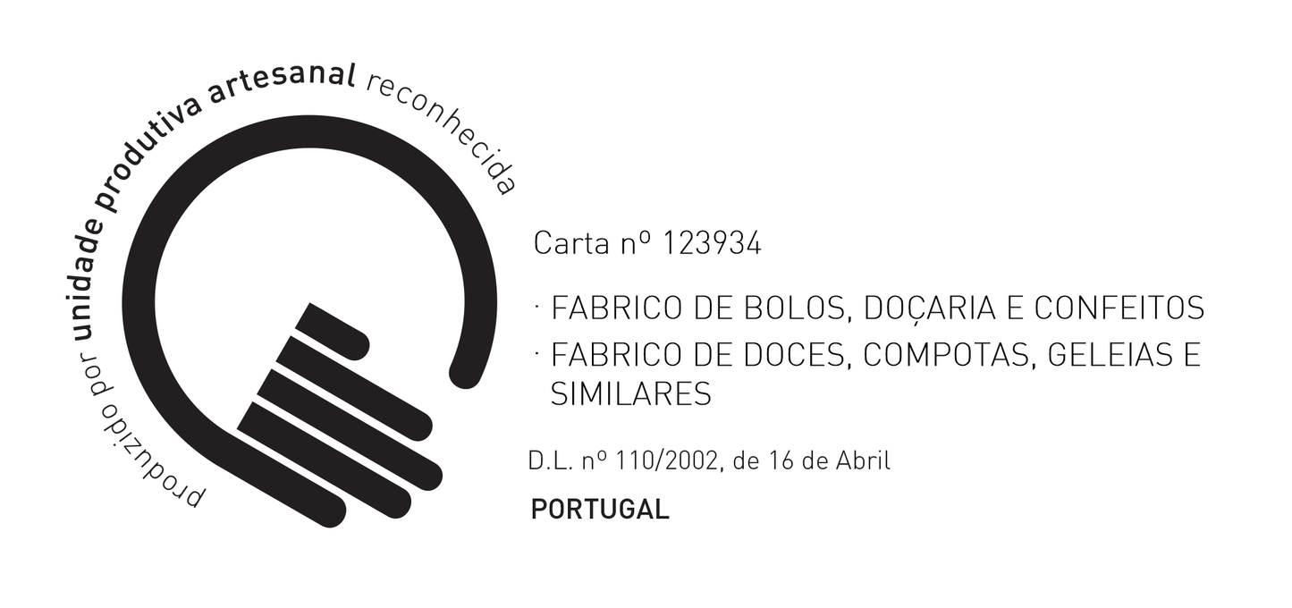 Selo de produção artesanal para Doce de Morango Biológico Português.