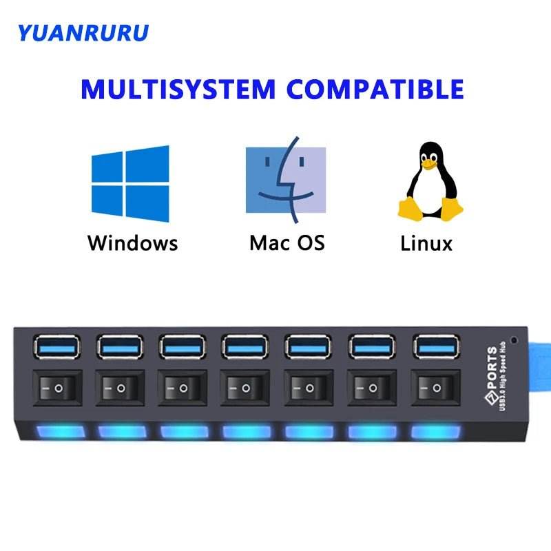 USB 3.0 Hub - 4/7 Port Multi USB Splitter - Loja Manuel Coelho