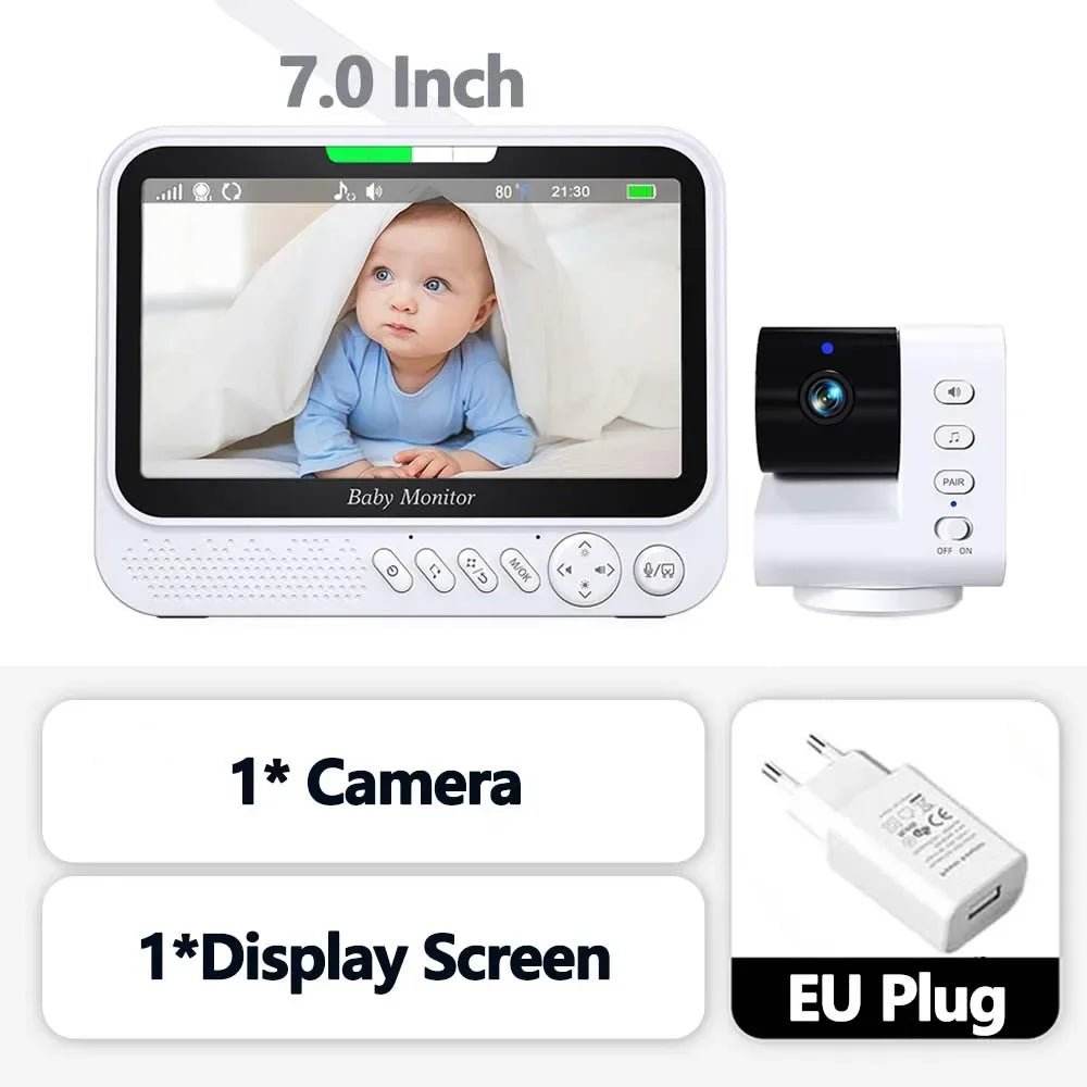 Video Baby Monitor 7‘’Display Screen Pan Tilt Zoom Security Camera IR Night Vision - Loja Manuel Coelho