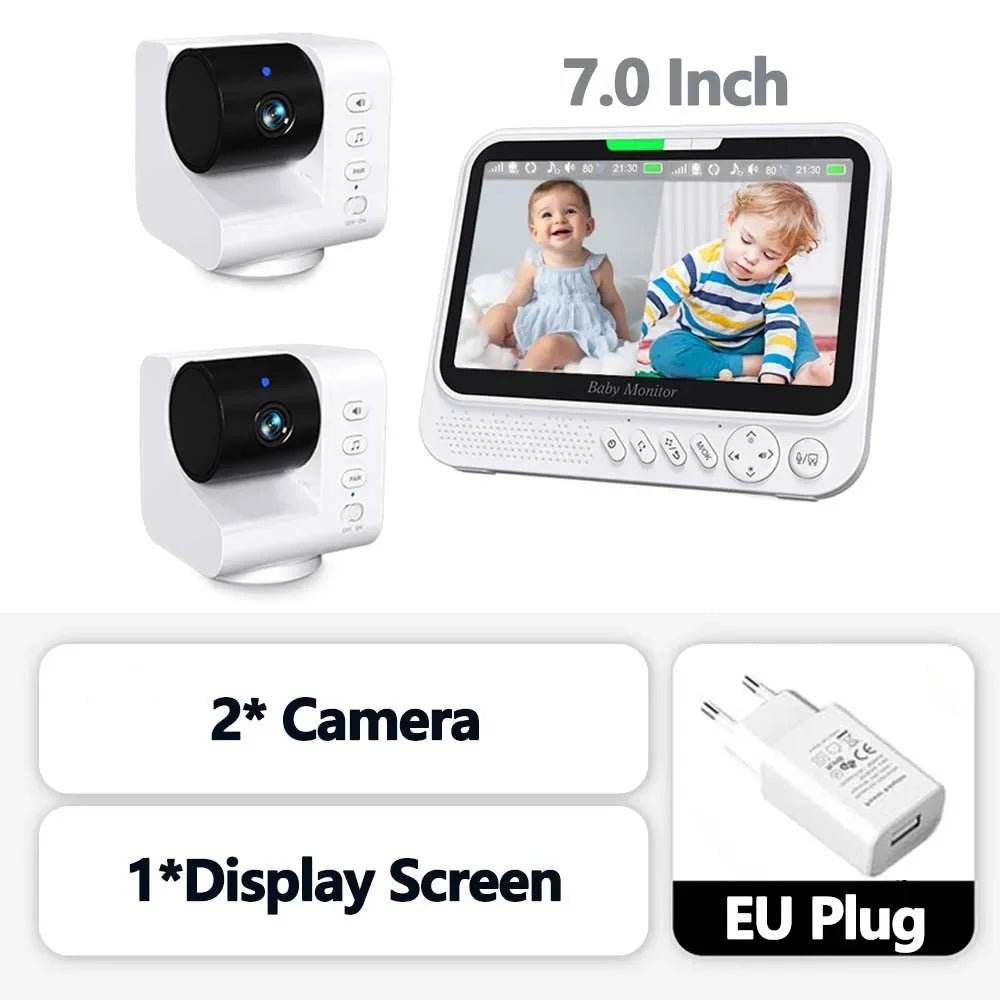 Video Baby Monitor 7‘’Display Screen Pan Tilt Zoom Security Camera IR Night Vision - Loja Manuel Coelho