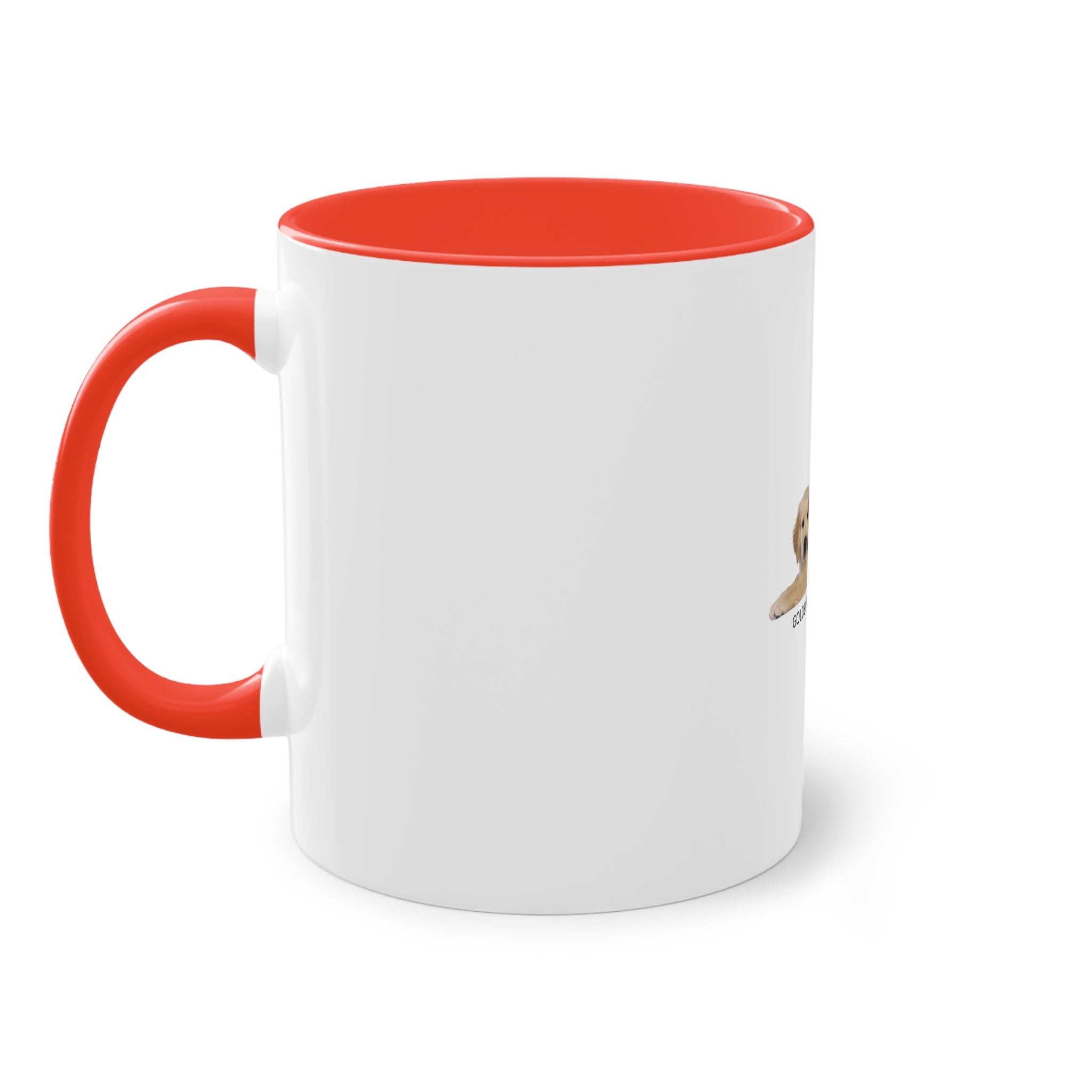 Caneca de café bicolor para mãe de Golden Retriever, presente para amantes de animais de estimação