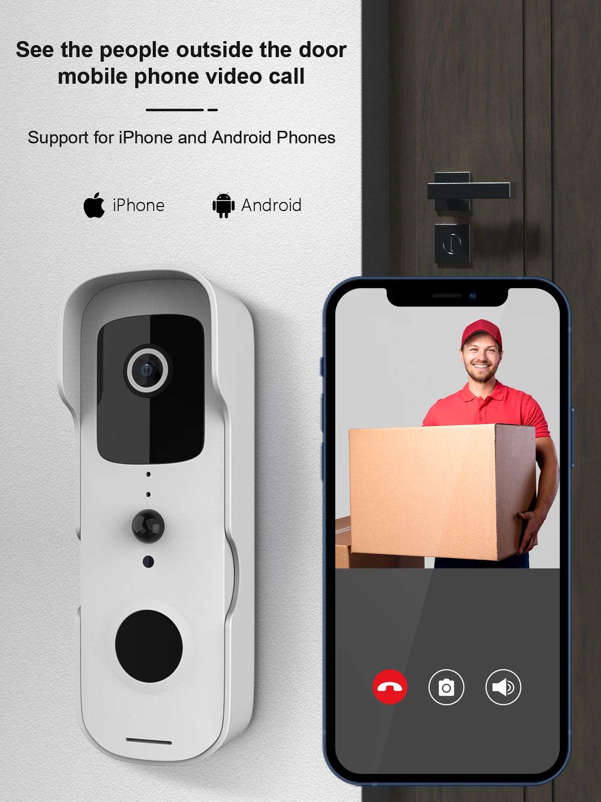 1080P WIFI Video Doorbell - Smart Wireless Security - Loja Manuel Coelho