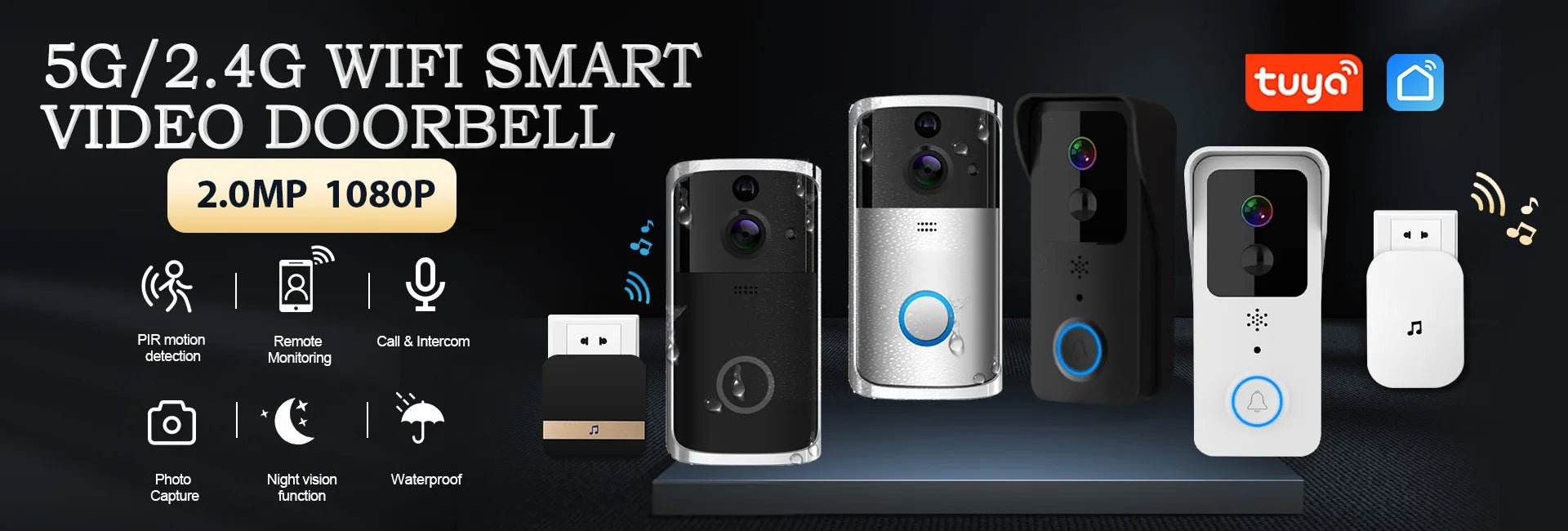 1080P WIFI Video Doorbell - Smart Wireless Security - Loja Manuel Coelho