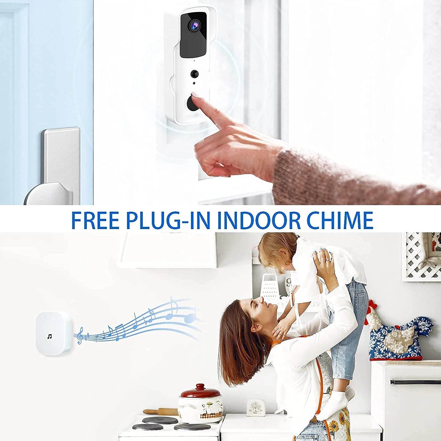1080P WIFI Video Doorbell - Smart Wireless Security - Loja Manuel Coelho