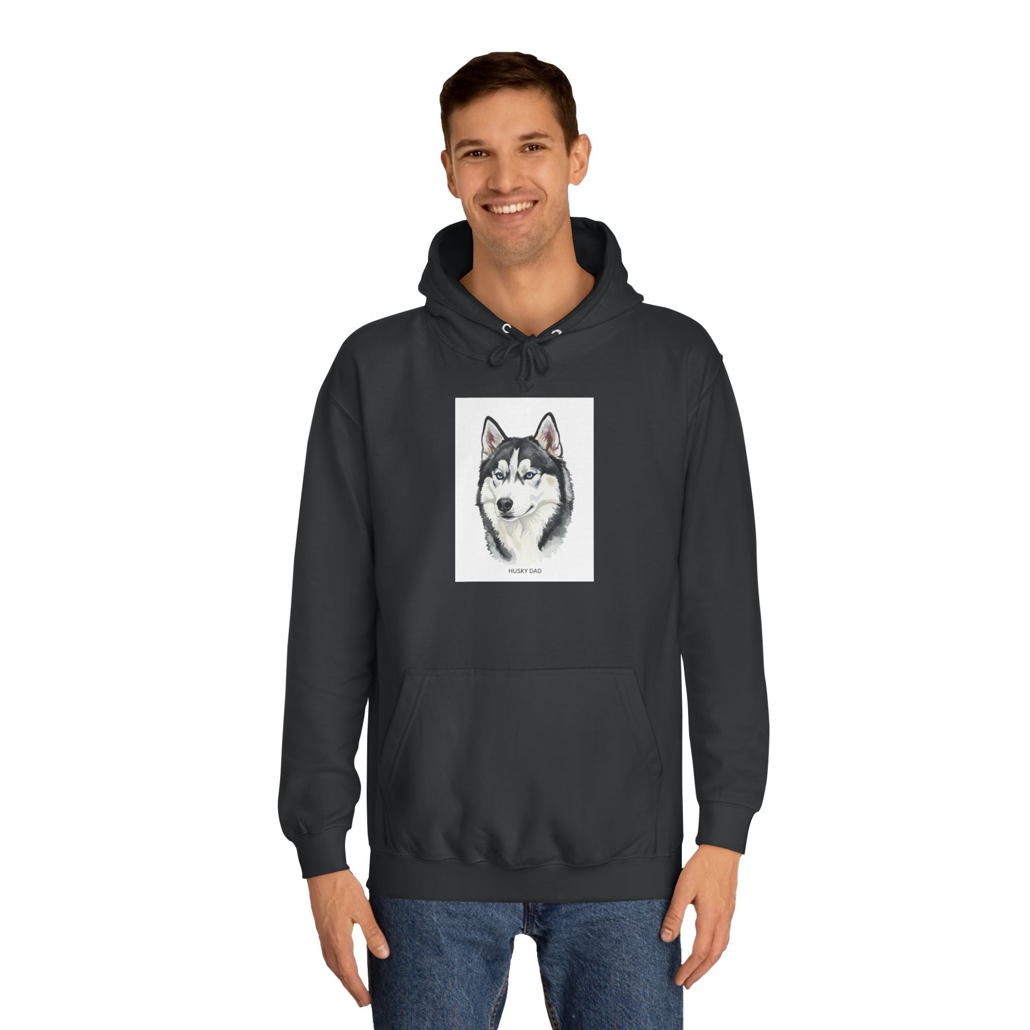 Sweatshirt com capuz universitário Siberian Husky, unissexo