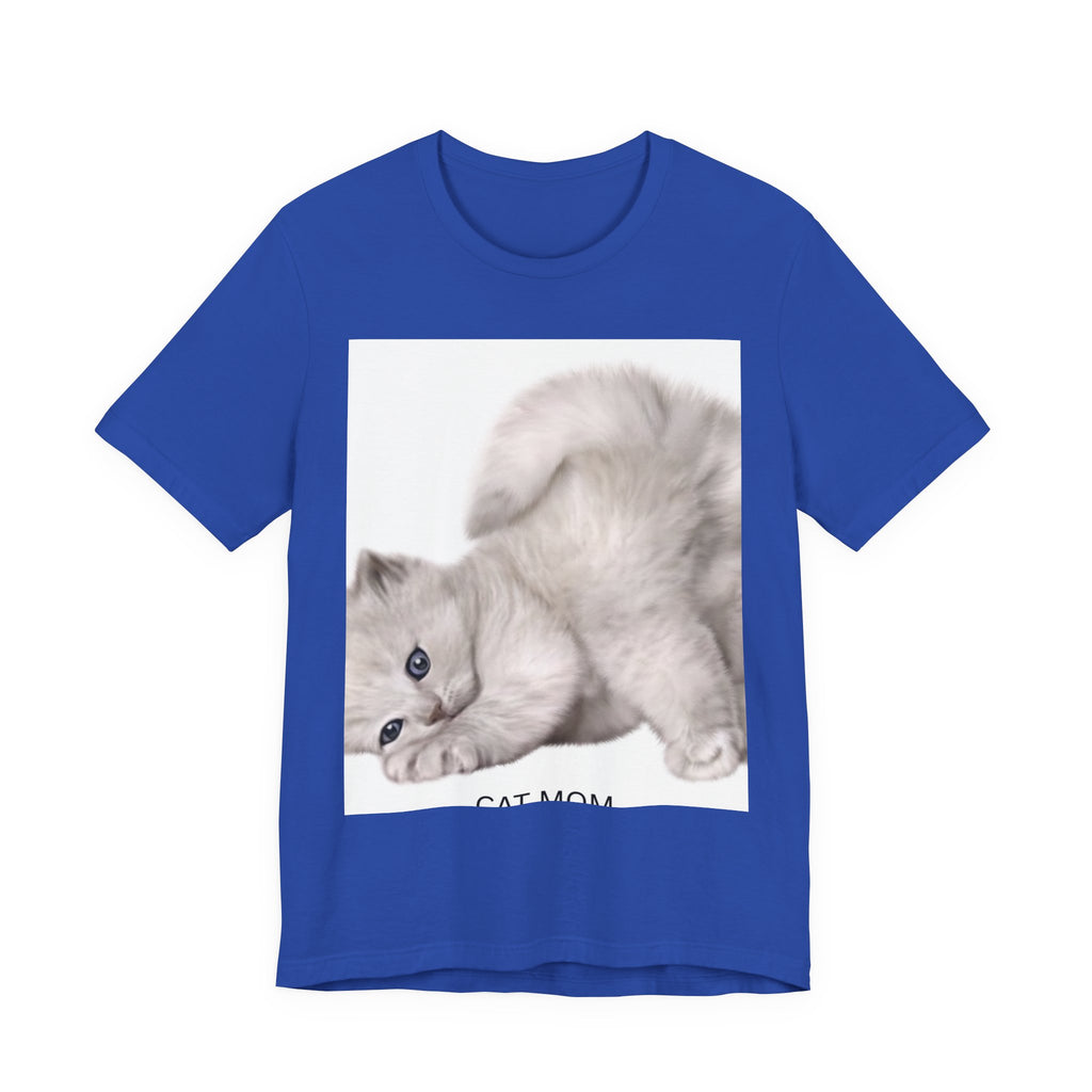 T-shirt fofa de mãe de gato, t-shirt confortável para amantes de gatos, presente para donos de gatos
