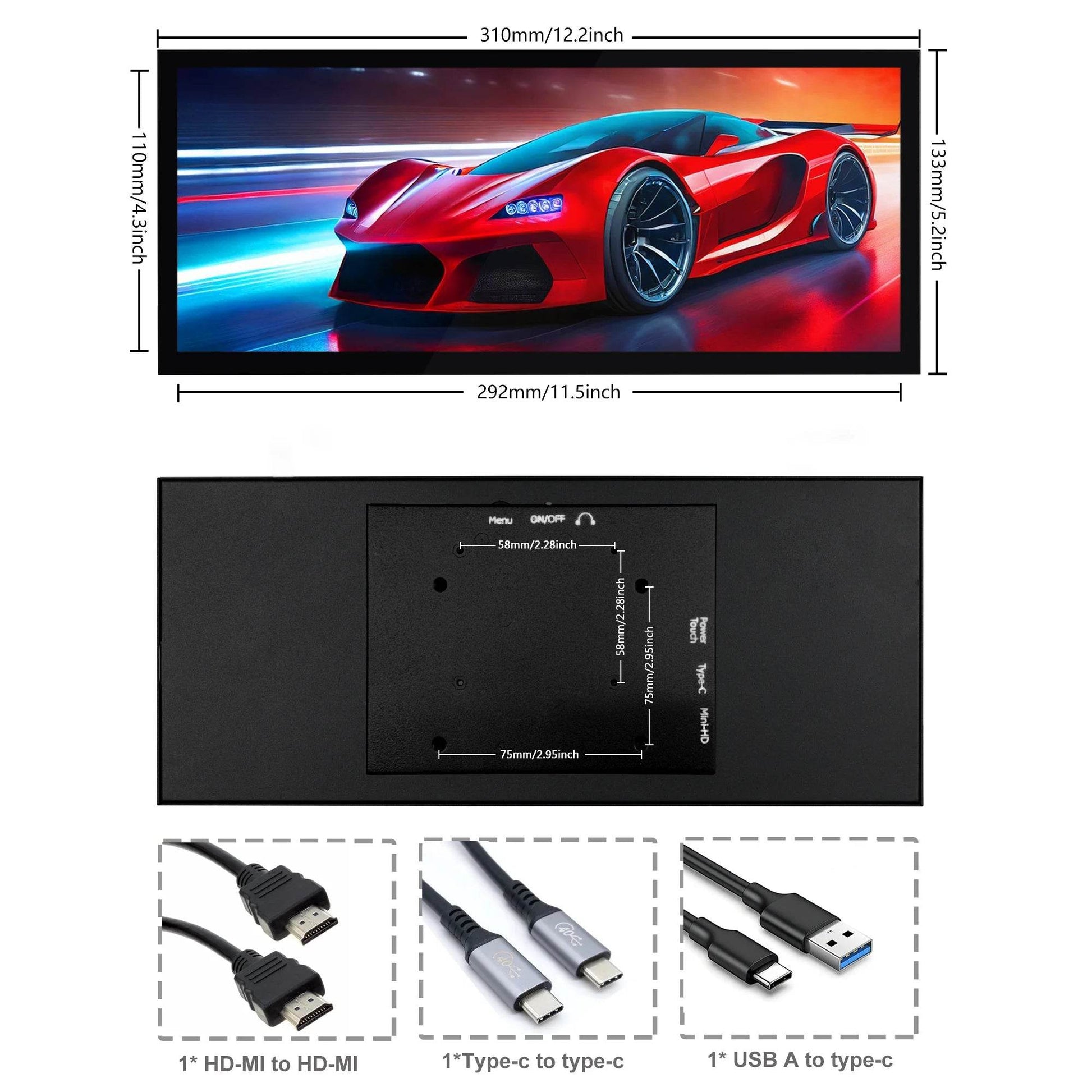 Portable 12.3/14.5 Inch Touch Monitor for PC - Loja Manuel Coelho