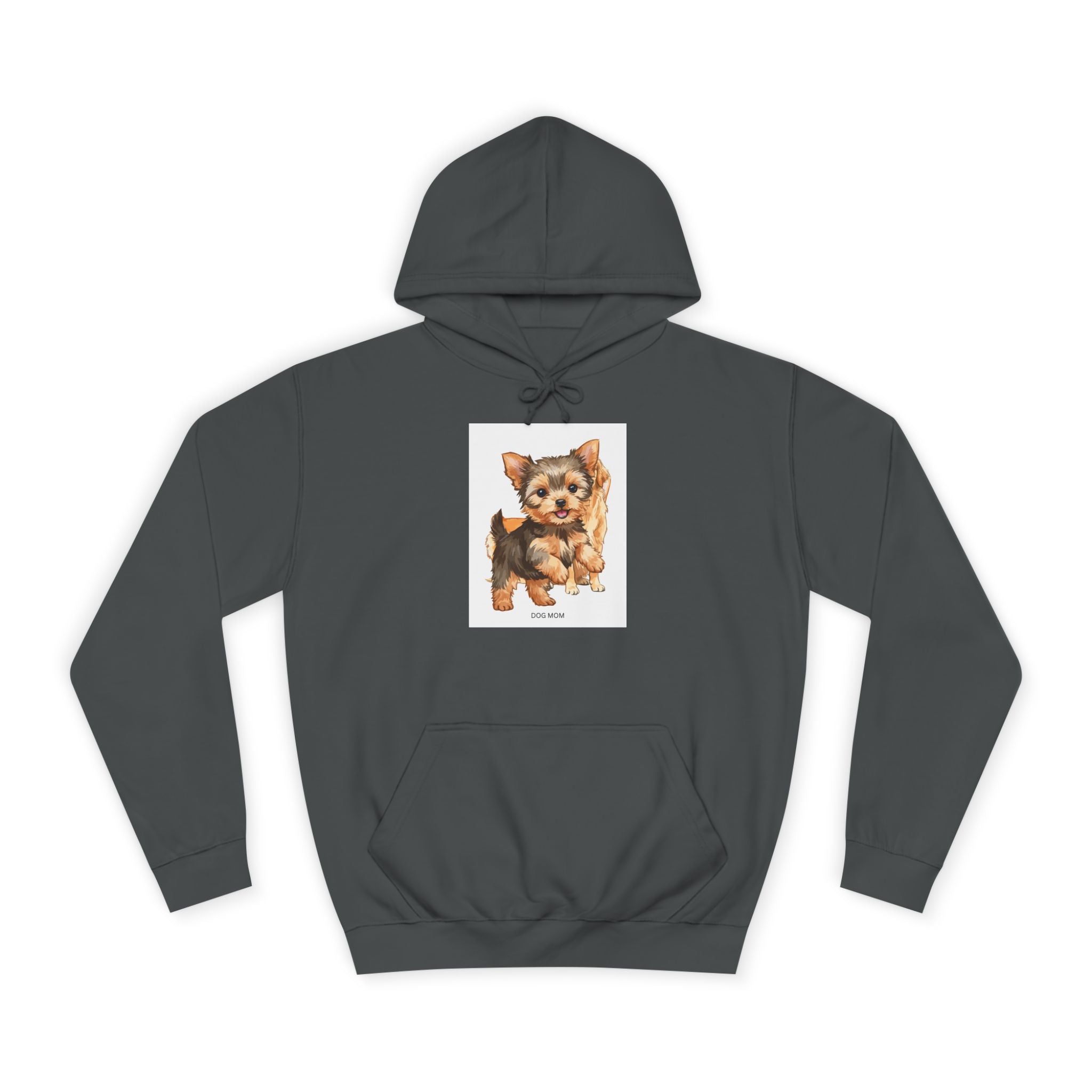 Sweatshirt com capuz unissexo com ilustração de cão fofo para faculdade