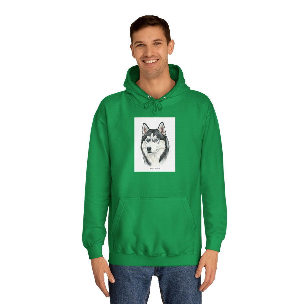Sweatshirt com capuz universitário Siberian Husky, unissexo