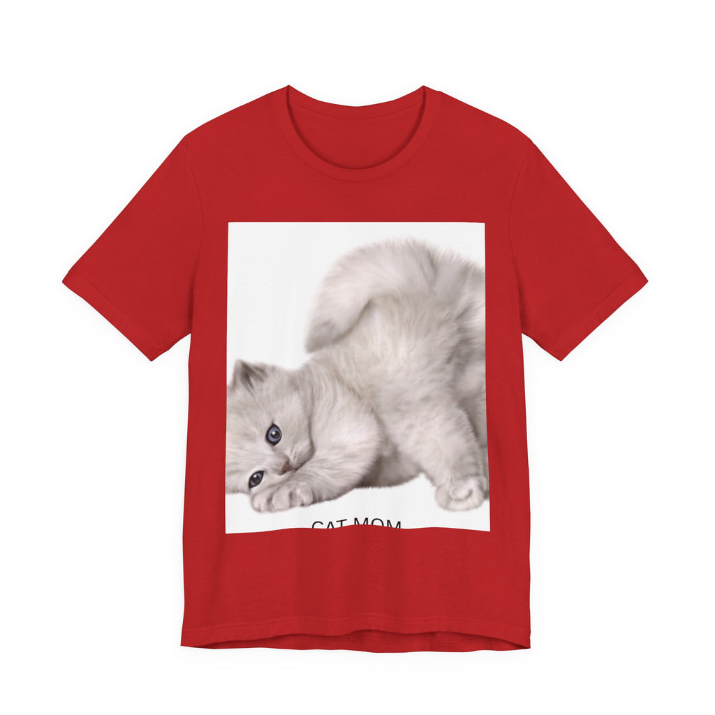 T-shirt fofa de mãe de gato, t-shirt confortável para amantes de gatos, presente para donos de gatos