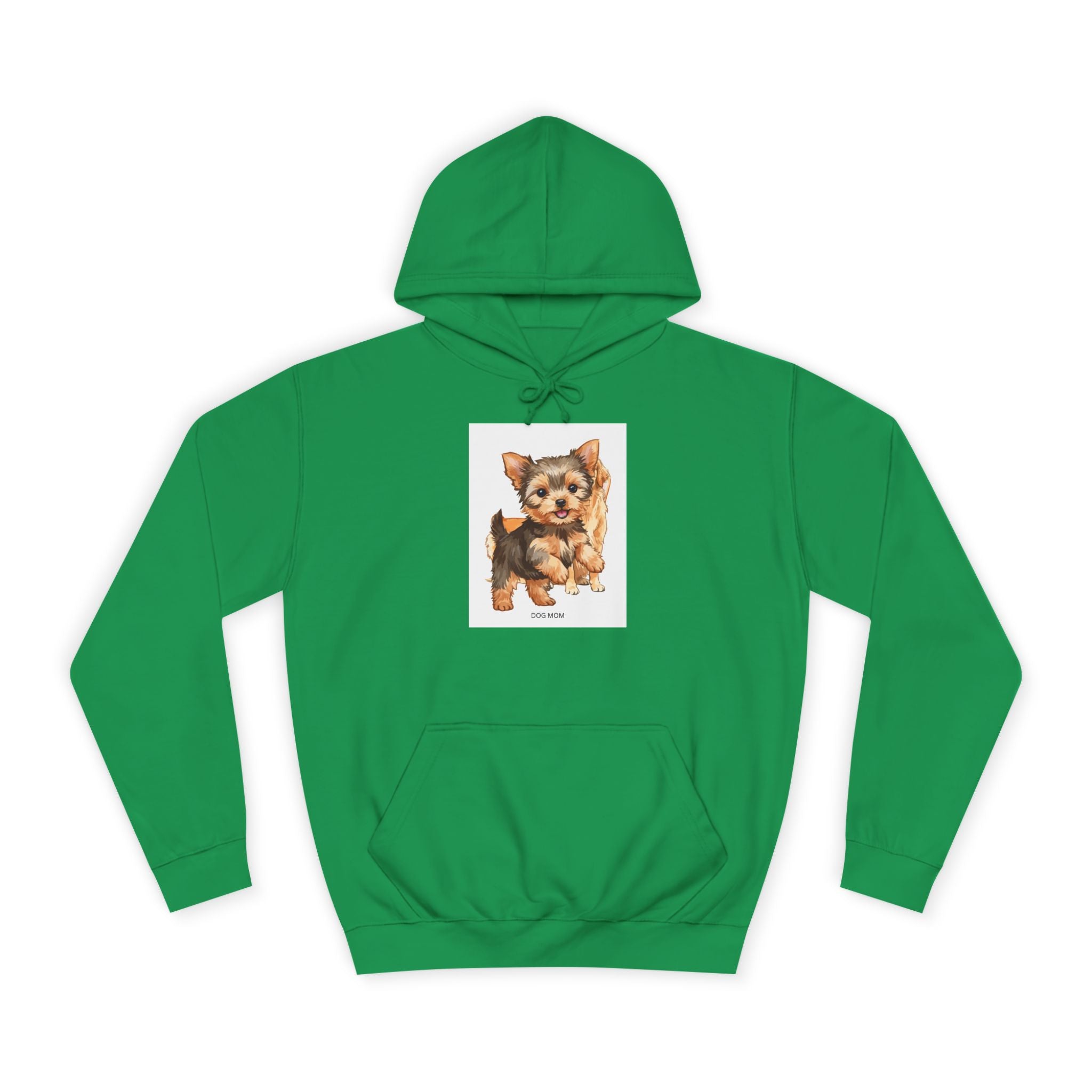 Sweatshirt com capuz unissexo com ilustração de cão fofo para faculdade