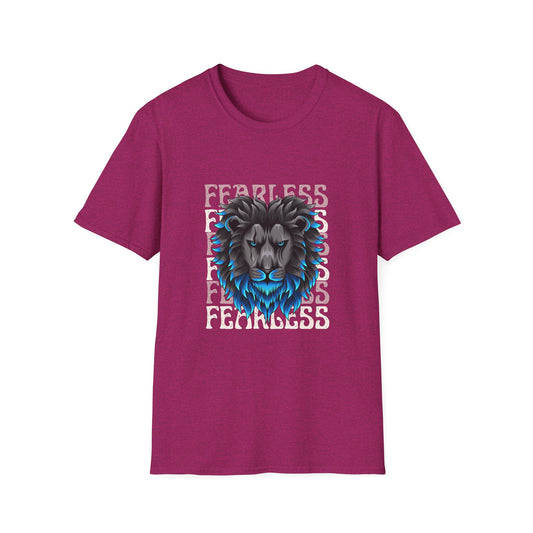 Fearless Lion Unisex Softstyle T-Shirt - Bold Graphic Tee for Animal Lovers
