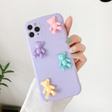 Compatible with Apple , Fashion Cute Cartoon Bear Tpu Phone Case