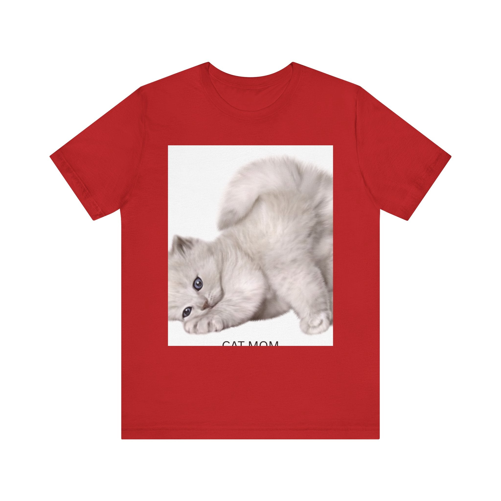 T-shirt fofa de mãe de gato, t-shirt confortável para amantes de gatos, presente para donos de gatos