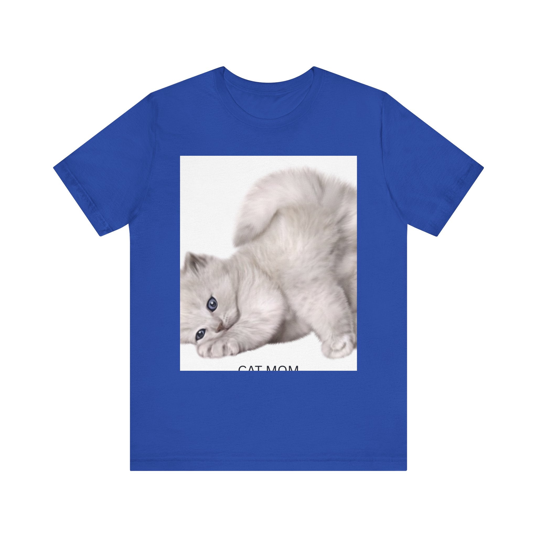 T-shirt fofa de mãe de gato, t-shirt confortável para amantes de gatos, presente para donos de gatos
