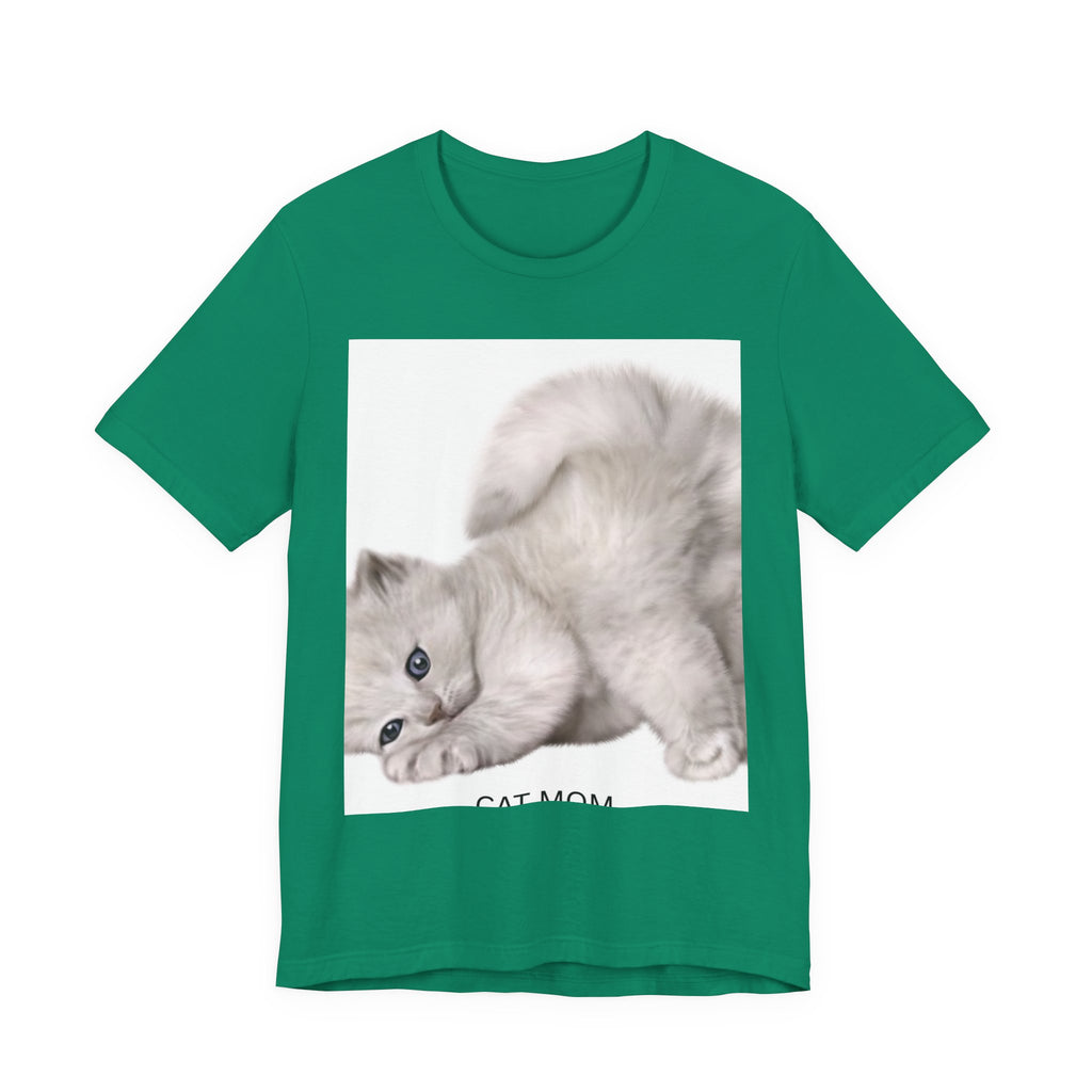 T-shirt fofa de mãe de gato, t-shirt confortável para amantes de gatos, presente para donos de gatos