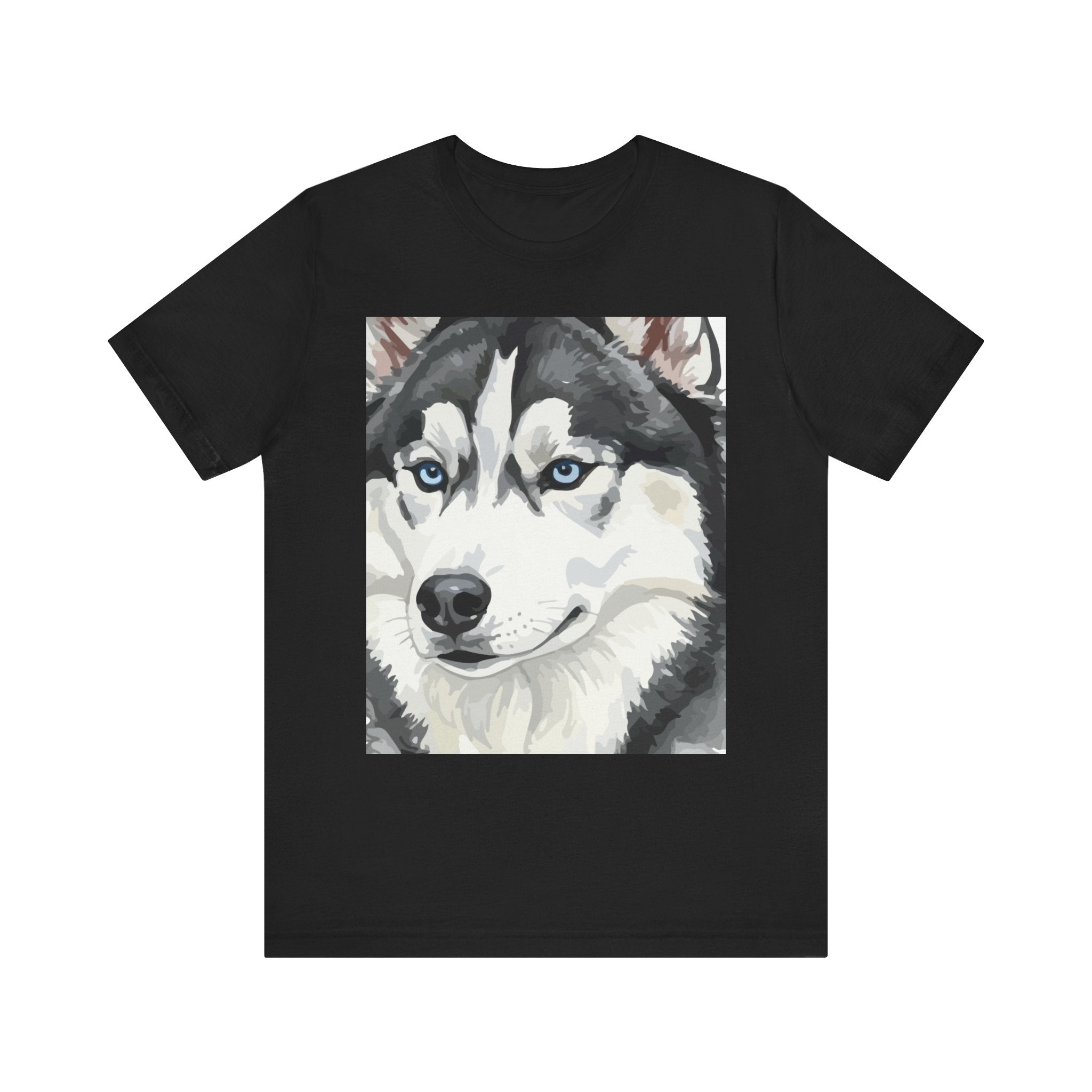 T-shirt com estampa Husky | Presente para amantes de cães, roupa casual, presente de aniversário