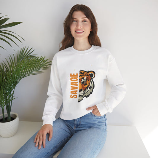 Savage Tiger Unisex Crewneck Sweatshirt