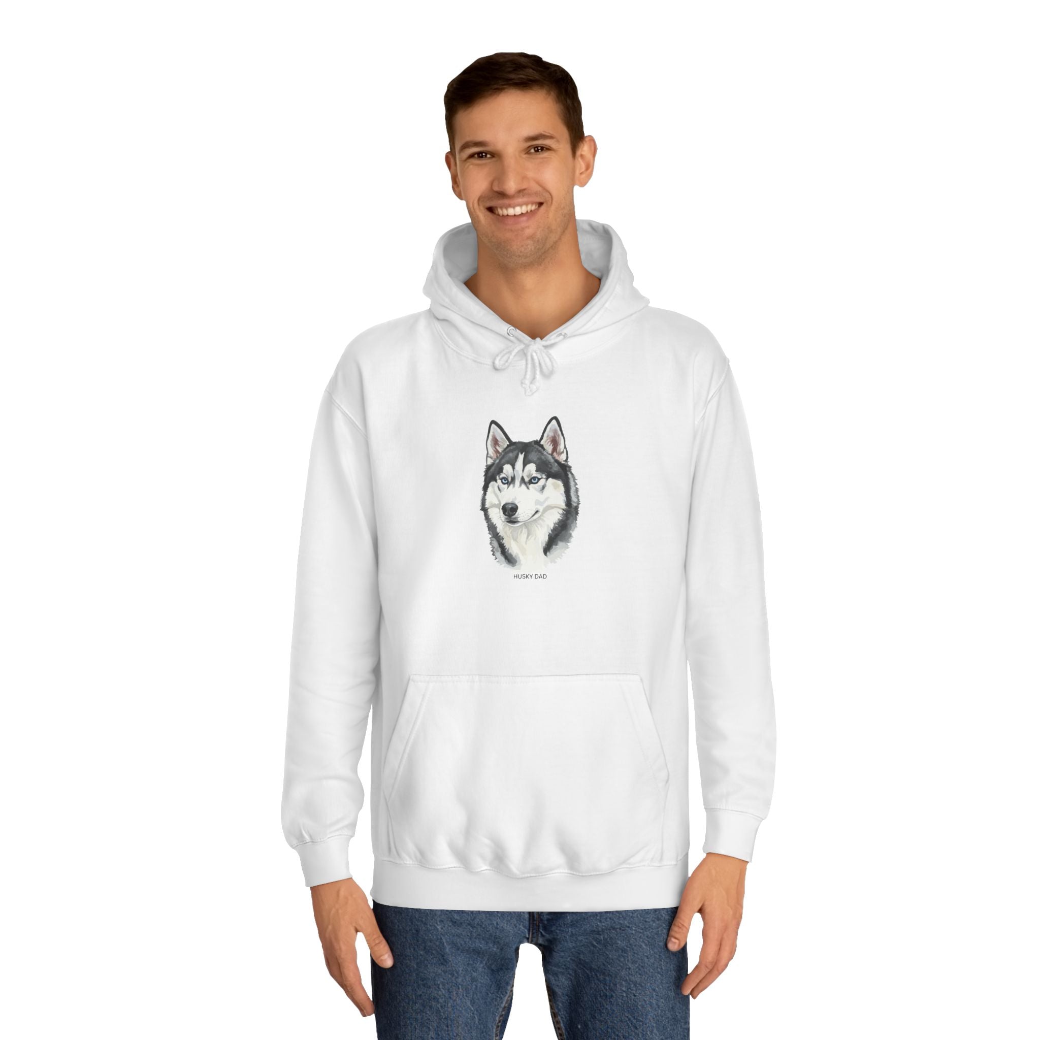 Sweatshirt com capuz universitário Siberian Husky, unissexo
