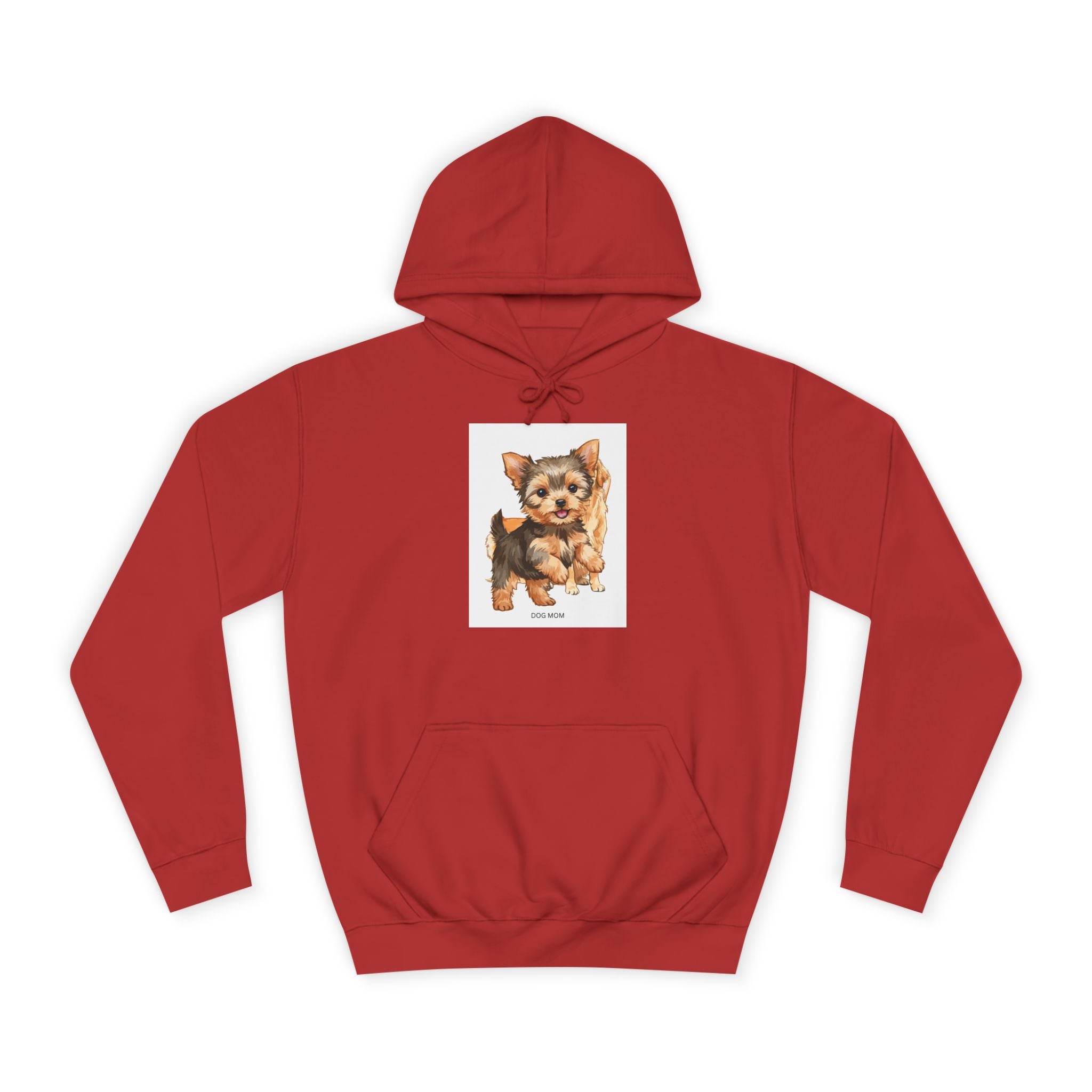 Sweatshirt com capuz unissexo com ilustração de cão fofo para faculdade